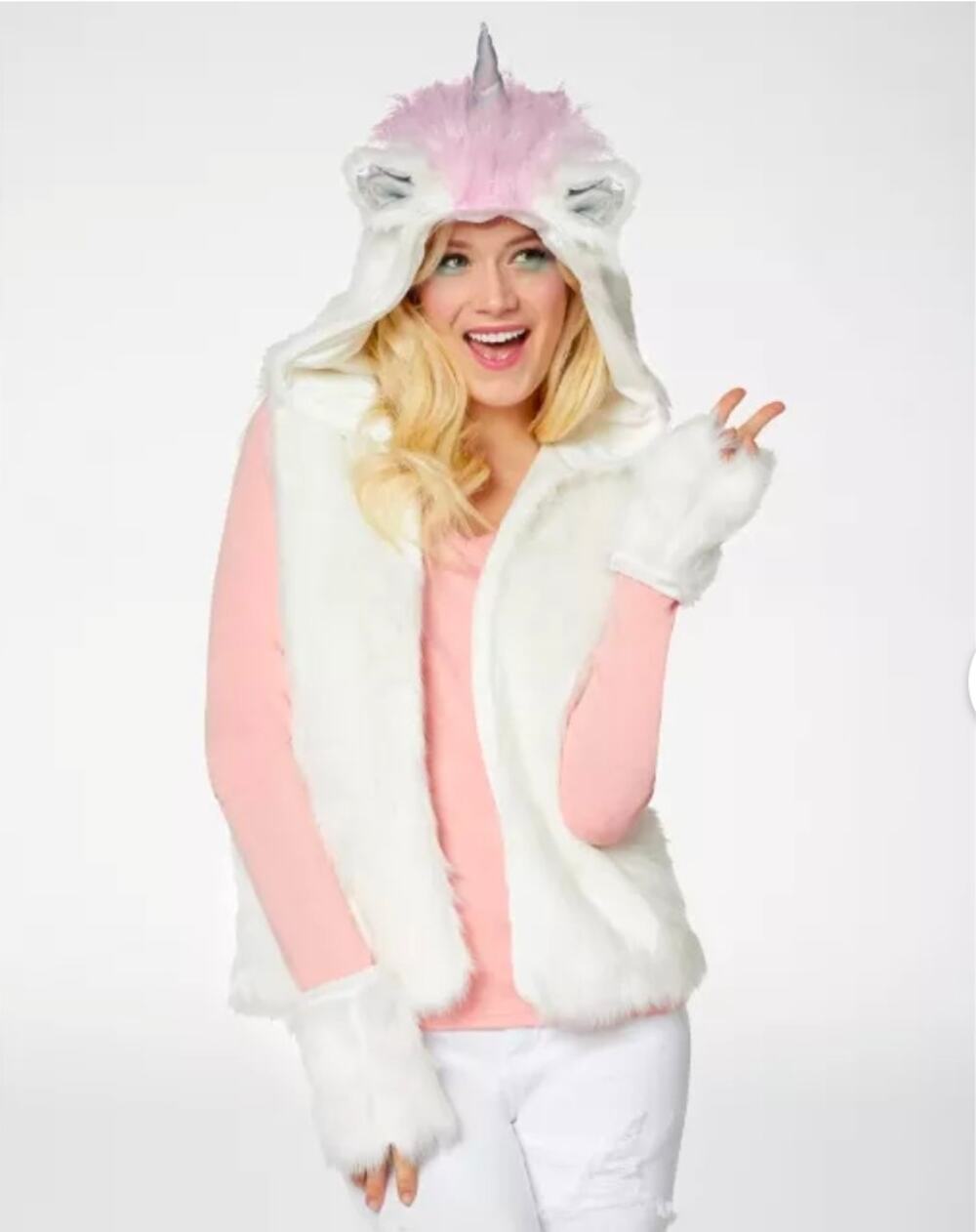 Spirit Faux Fur Unicorn Vest Halloween Costume Cosplay